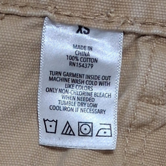 EUC AEROPOSTALE Sz. XS Tan Utility Straight Leg Cargo Jeans - Picture 10 of 11